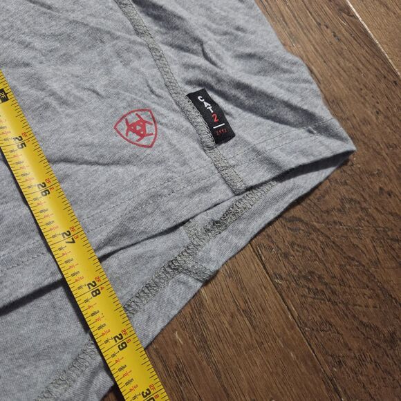 Ariat FR Henley Long Sleeve Shirt Medium Mens Gray Flame Resistant Work Utility - Picture 11 of 11